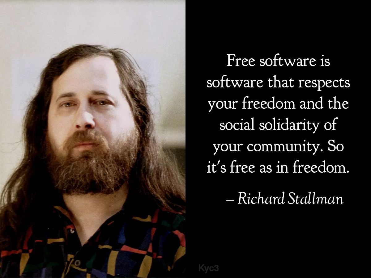 Richard Stallman. Free as in Freedom. Open Source FOSS