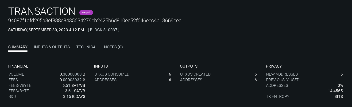 OXT block explorer